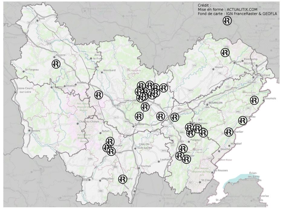 Carte des adhérents CLUSTER ROBIN.S 2024